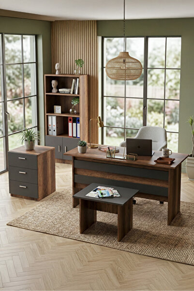 Yurudesign Vario ABCD Ofis Büro Masa Takımı Barok-Antrasit