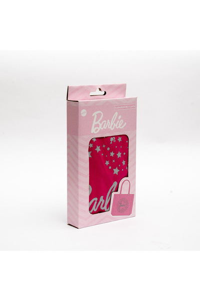 Barbie Geantă din Gabardină Roz cu Stele - 36 X 34 cm