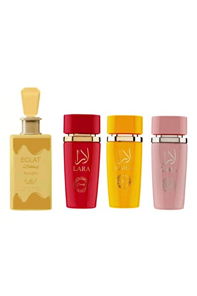 Lara Set 4 Parfumuri Orientale Damă – Eclat,Candy, Tous, & Pink (100 ml x 4)