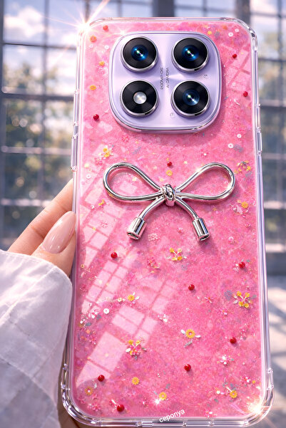 Ceponya Redmi Note 14 Pro 5g Case with Camera Protrusion, Shiny Happy Silicon...