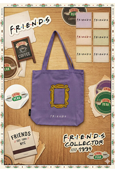 Mabbels Friends Çerçeve Bez Çanta Gabardin Lila