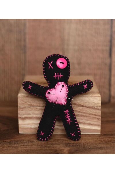 PİRAMİGO Voodoo Bebeği Black Pink Voodoo Doll Zombi Bebek