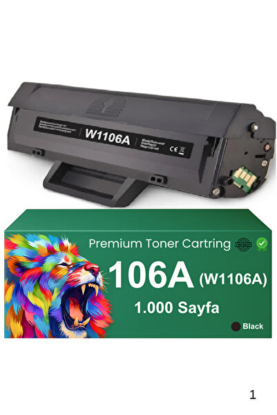 TecHarbor HP Laser MFP 137fnw Yazıcı Uyumlu W1106A / 106A 1000 Sayfalık Muadil Toner %100 Uyumlu ve Çipli