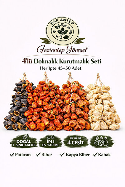 safantep 4’lü Dolmalık Kurutmalık Kuru Sebze Seti