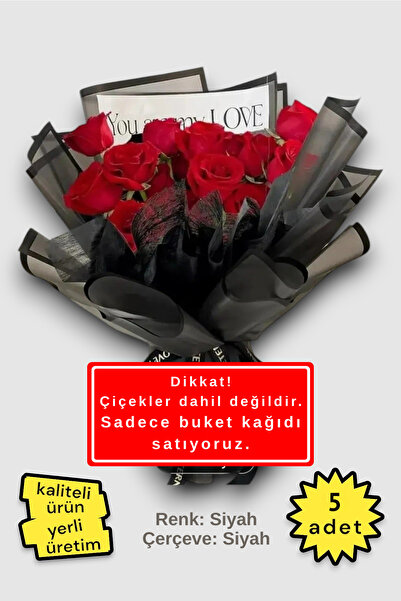 COLORPAK 5 komada pakovanja za buket crnih cveća - gelatin papir, crna pozadi...