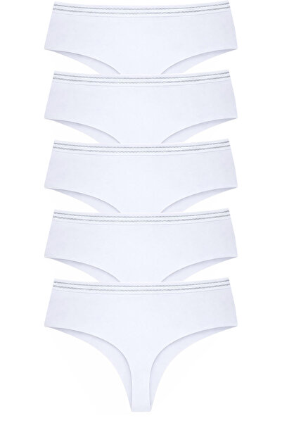 Vanilya Secret Ženske Visok struk Laserski rez tanga gaćice 5 komada