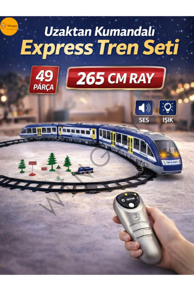 Wingzy Uzaktan Kumandalı 49 Parça Işıklı 265 cm Express Tren Seti