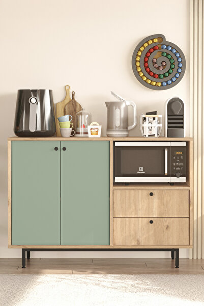 Yurudesign Royce Serisi Kahve Köşesi Çok Amaçlı Dolap Mutfak Dolabı Sepet-Ihl...