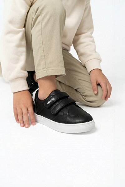 Sthapy Pantofi sport negri pentru fete și băieți, cu velcro ortopedic Vaden, ...