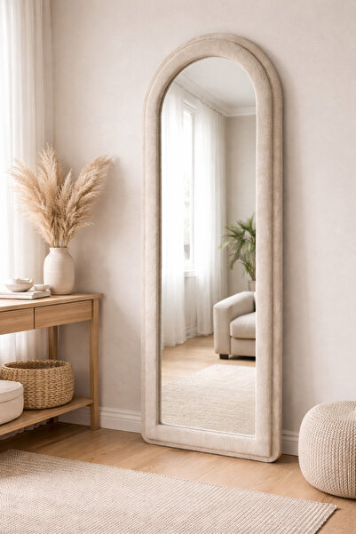 elissa home ARMİ Kumaşlı Boy Aynası -Modern Tasarım