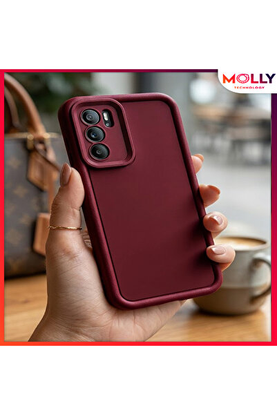 Molly Oppo A16 İçin Vişne Çürüğü Kenarları Kalın Pan Silikon Kılıf