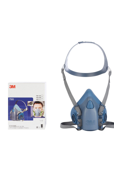 3M 7502 Yarım Yüz Maskesi + 6059 Abek Filtre + 5925 P2 Filtre +k501 Kapak