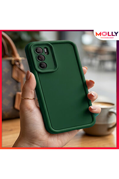 Molly حافظة من السيليكون ذات حواف سميكة باللون الأخضر الصنوبر لهاتف اوبو A16