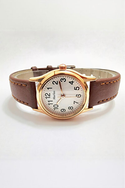 Marlas Retro Kadın Kol Saati, Vintage Tasarım, Klasik, Rose Gold Renk, Kayışl...