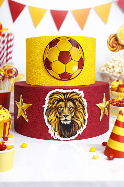 shop Sarı Kırmızı Maket Pasta - Strafor Maket Pasta Doğum Günü, Kutlama