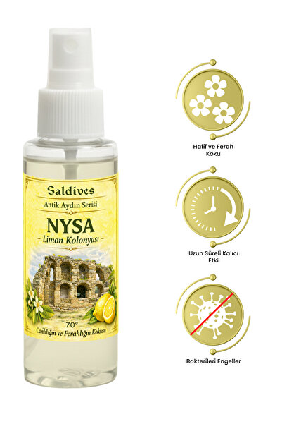 Saldives Nysa Limon Kolonyası 100 ml • Sprey Kolonya • Ferahlatıcı ve Kalıcı ...