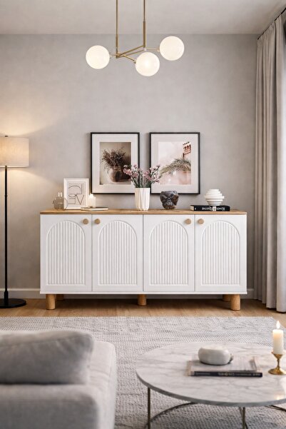 Pema Home %100 MDF MEMBRAN KAPLAMA BOHEM PERİ KONSOL