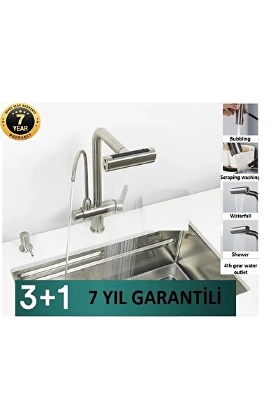OEM MUTFAK EVİYE BATARYASI ARITMA ÇIKIŞLI SIVI SABUNLUK DUŞ ŞELALE 4 FONKSİYO...