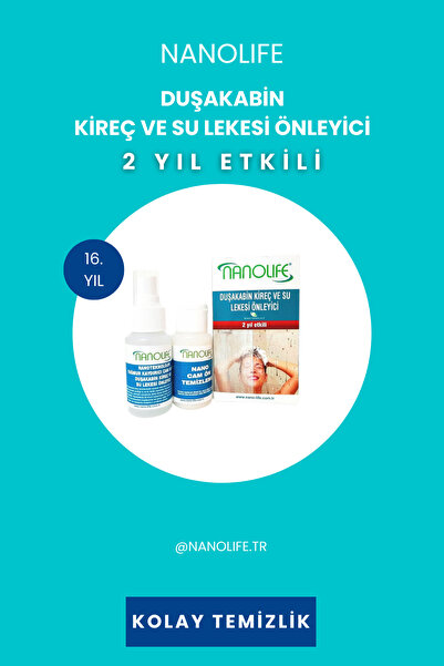 NanoLife Duşakabin 2 Yıl Etkili Kireç Ve Su Lekesi Önleyici - Cam Su Itici - ...
