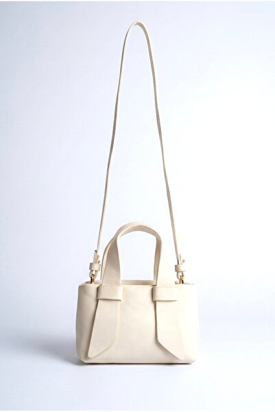 Catwins Γυναικεία τσάντα χειρός & ώμου με κρεμ λουράκια