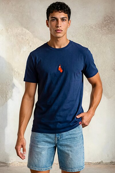 RunGear Up Kişiselleştirilebilir Spor Tişört - Boks Eldiveni Nakışlı Erkek Sp...