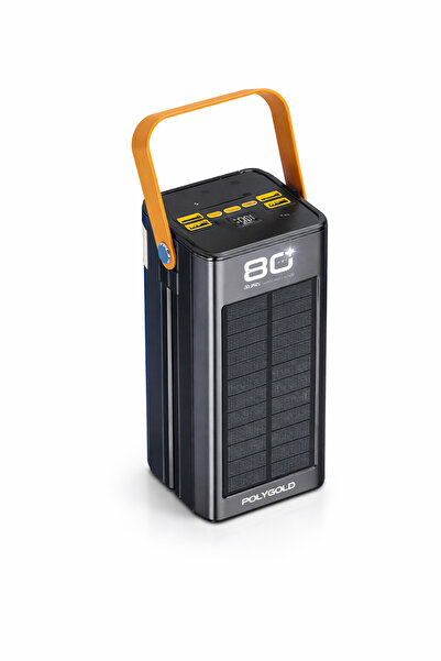 beemen 80000 mAh Solar Panelli Outdoor Powerbank – PD Hızlı Şarj, LED Işıklı,...