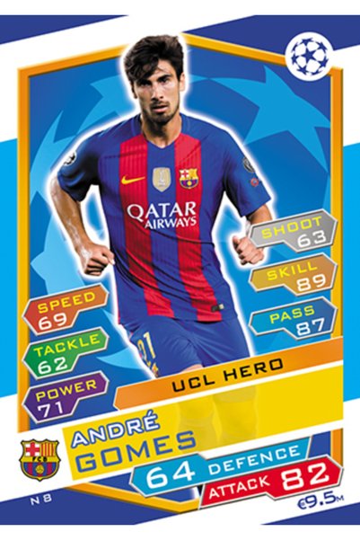 TOYFEST 8 PAKET (48 KART) Uefa Şampiyonlar Ligi 16/17 Match Attax Futbolcu Kartları