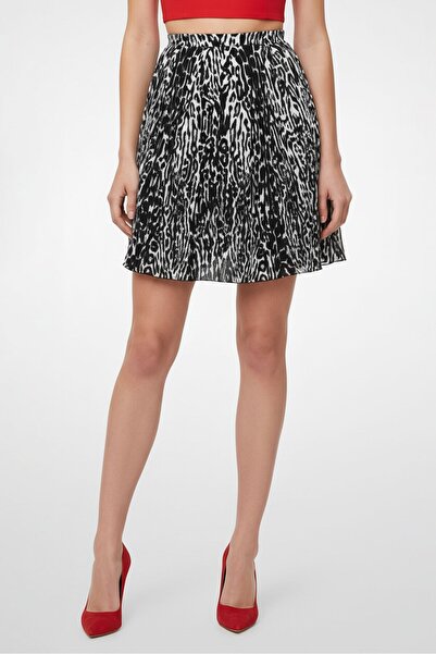BURBERRY Women Animal Print Midi Skirt, Black