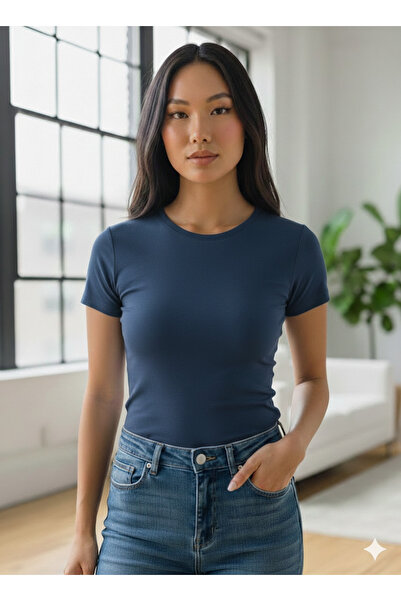 Maison La Femme Γυναικείο μπλουζάκι που εφαρμόζεται στο σώμα