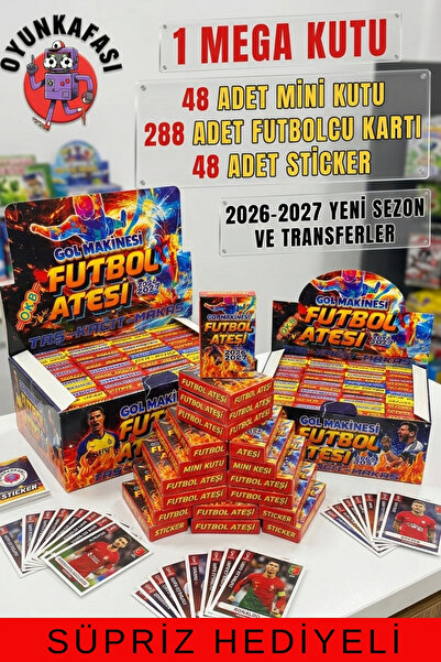OYUNKAFASI FUTBOL ATEŞİ MEGA KUTU 48 ADET MİNİ KUTU FUTBOLCU KARTI
