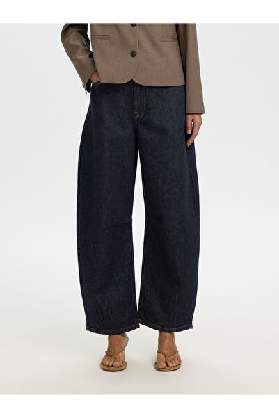 SELECTED Barrel Fit Jeans Mid Waist