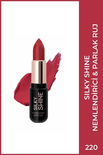 Golden Rose Silky Shine Hydrating Lipstick No:220 - Seramid ve Jojoba Yağlı N...