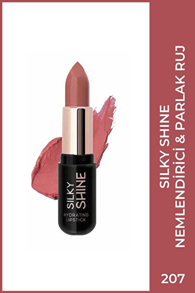 Golden Rose Silky Shine Hydrating Lipstick No:207 - Seramid ve Jojoba Yağlı N...