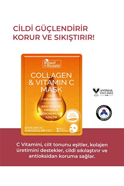Rituel De Beaute Kolajen & Vitamin C Maske 3'lü