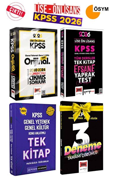 Yargı Yayınları 2026 Yargı Lise Ön Lisans Çıkmış Sorular+Lise Ön Lisans Yapra...