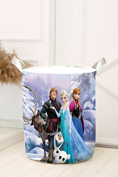 DT KIDS ELSA ȘI PRIETENII ELOR cu model Coș de jucării din pâslă - Coș de ruf...