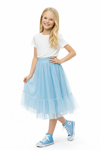 Ceylin Fashion Kız Çocuk Angel Astarlı Çift Kat Hayal Tüllü Etek CF-25014