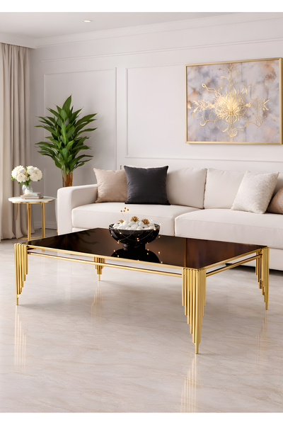 ARS Home ORTA SEHPA PİYANO SEHPA gold orta sehpa modern orta sehpa salon sehp...
