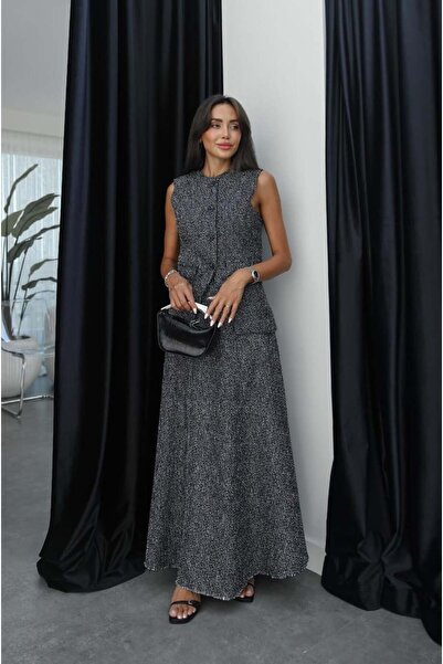 Lijuri طقم من قطعتين من التويد المنسوج للسترة والتنورة 10317