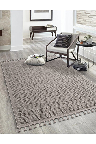 SARAZ HALI Bukle11880 Gri Yumuşak Dokulu Halı Kilim Salon Mutfak Koridor Kesm...