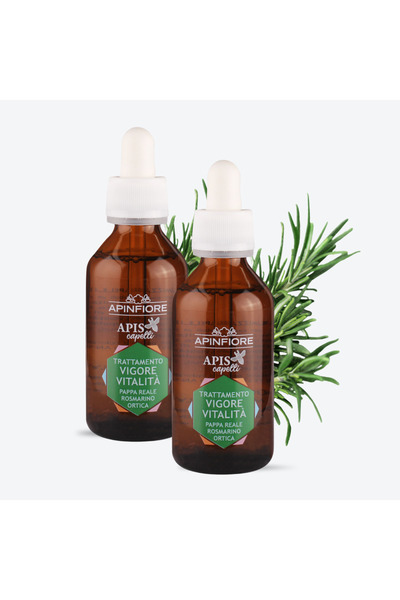 Apinfiore سيروم معالجة الشعر بإكليل الجبل والبروبوليس - 100 مل × 2