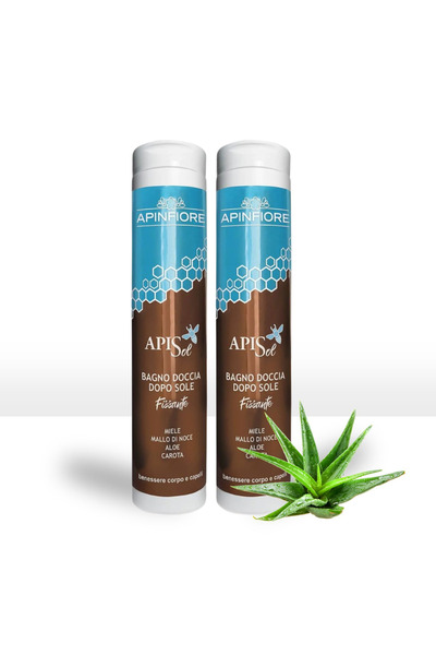 Apinfiore غسول الشعر والجسم 2 في 1 بعد التعرض للشمس، 250 مل × 2 - للشعر الجاف...