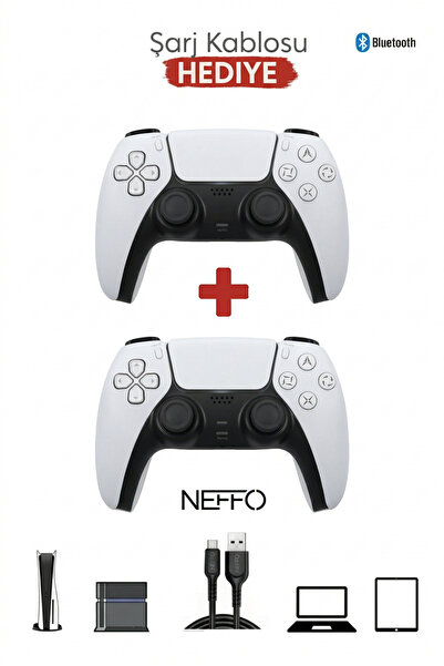 NEFFO Bluetooth Oyun Kolu Ps4 Ps5 Ve Pc Uyumlu Wireless Kablosuz Oyun Kolu Jo...