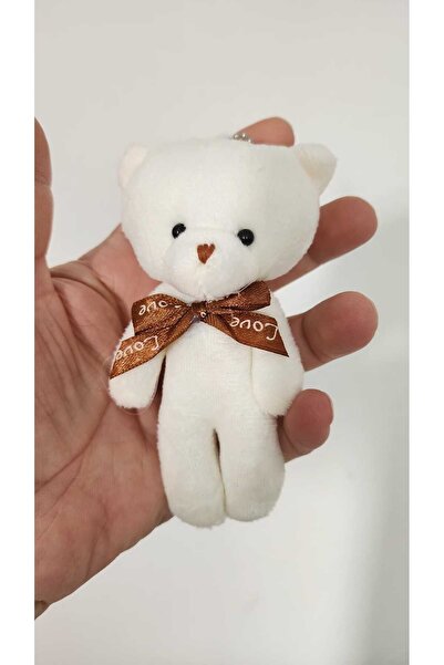 Genel Markalar Peluş beyaz Ayıcık Anahtarlık 1 adet