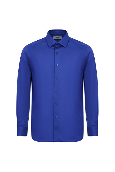 Kiğılı Slim Fit Long Sleeve - Slim Fit Non Iron Satin Classic Βαμβακερό πουκά...