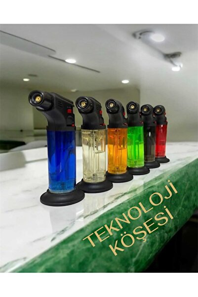 Roxir Ayaklı Vantuzlu Doldurulabilir Depolu 1300 Derece Torch Pürmüz Çakmak Mjt