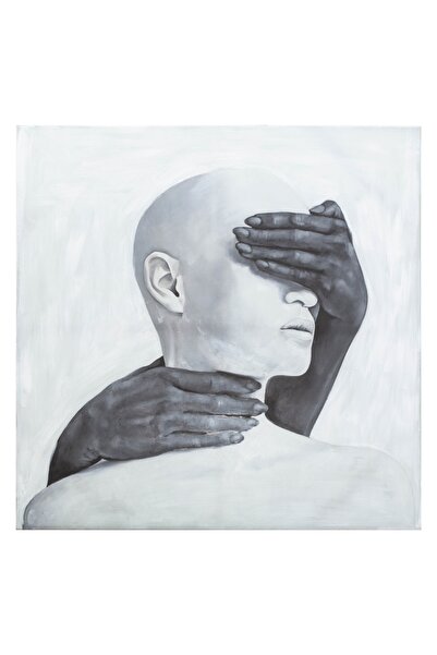 Mudo Home ABSTRACT WOMEN IN WHITE YAĞLI BOYA TABLO 120X120CM