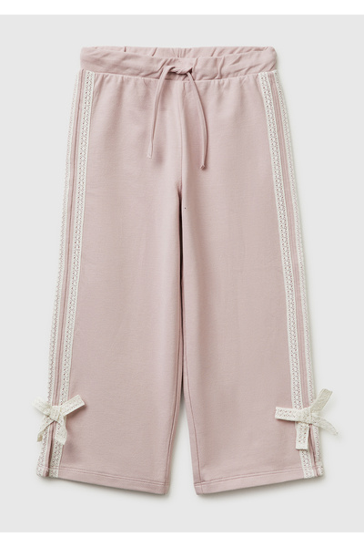 United Colors of Benetton Κοριτσίστικο παντελόνι φόρμας με λεπτομέρεια από κο...