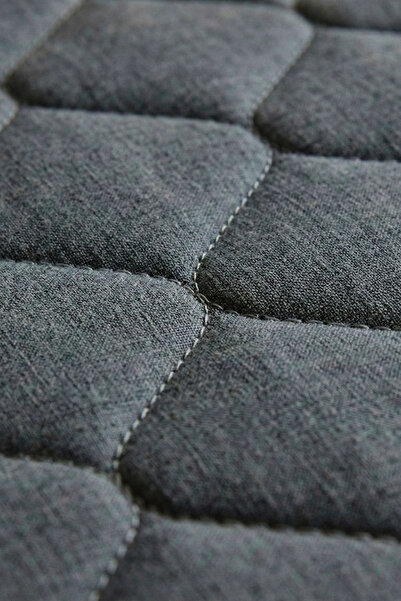 Nart Home Yatak Alezi Pamuklu Kapitone Fitted Full Kenar Sıvı Geçirmez Yatak Koruyucu Gri