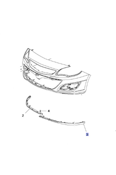 ROOT Opel Astra J Makyajlı Kasa Ön Tampon Alt Lastiği Sol Root Marka 111120